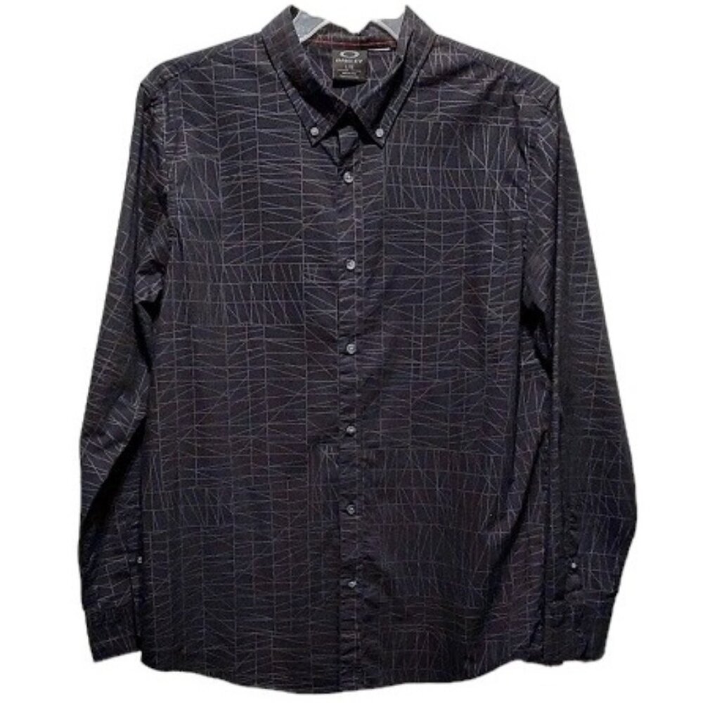 Oakley Men's Large Black Abstract LS Shirt